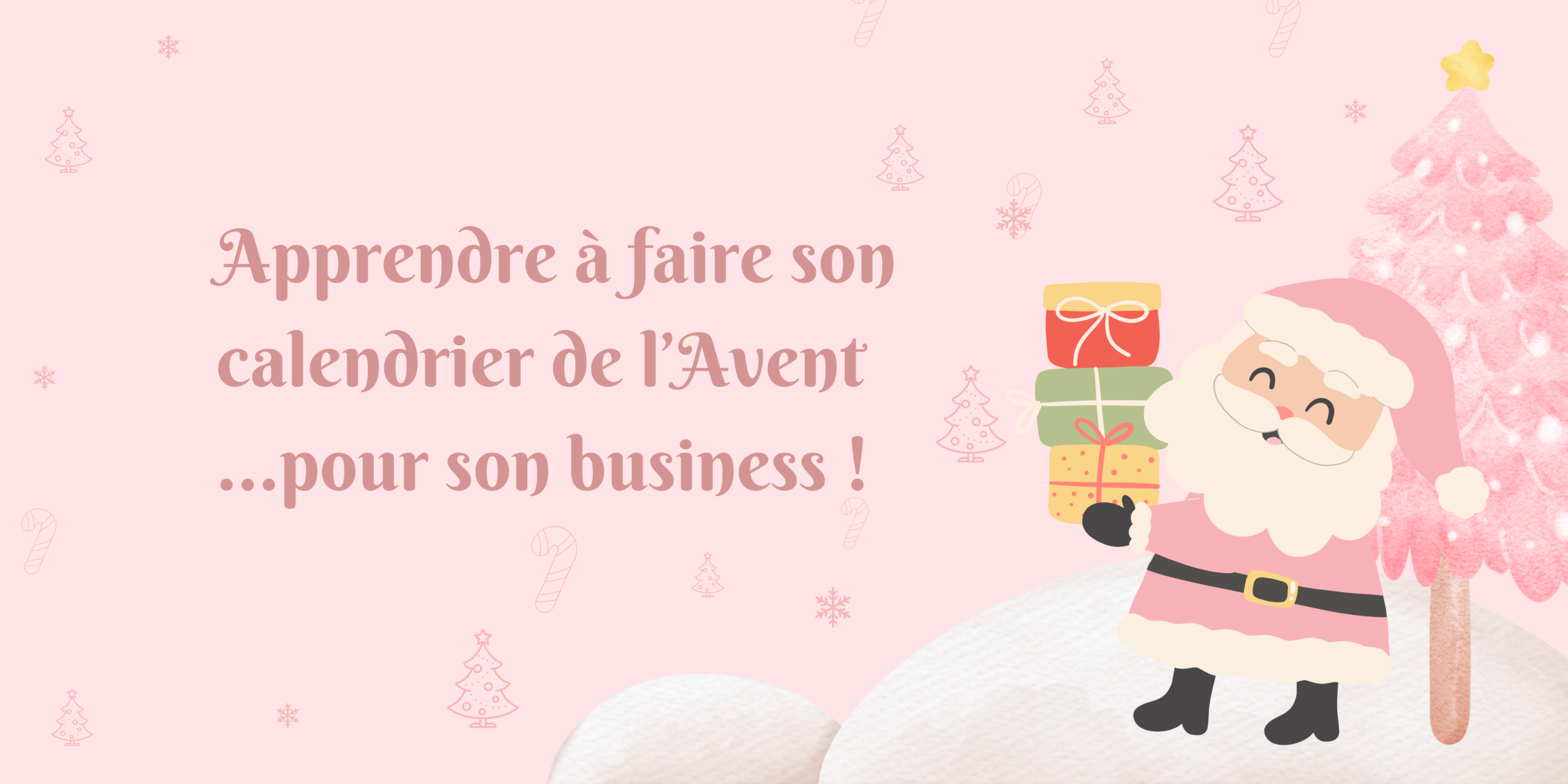 image avec un père noel et des cadeaux