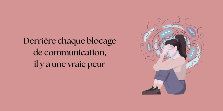 titre de l'article et dessin d'une femme accroupi qui a peur
